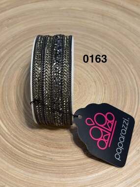 Paparazzi "Really Rock Band" White Urban Leather Snap Wrap Bracelet with Hematit